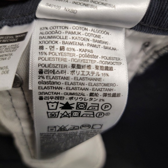 Levi's 507 Stretch Corduroy‎ Pants Mens Size 38x30 Black Tapered - Picture 3 of 10